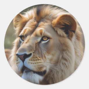 Lion Classic Round Sticker