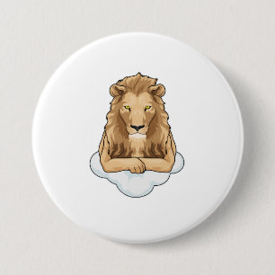 Lion Clouds 3 Inch Round Button