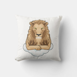 Lion Clouds Throw Pillow