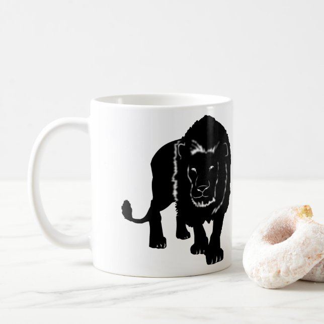 Lion Coffee Mug - Your Color (With Donut)