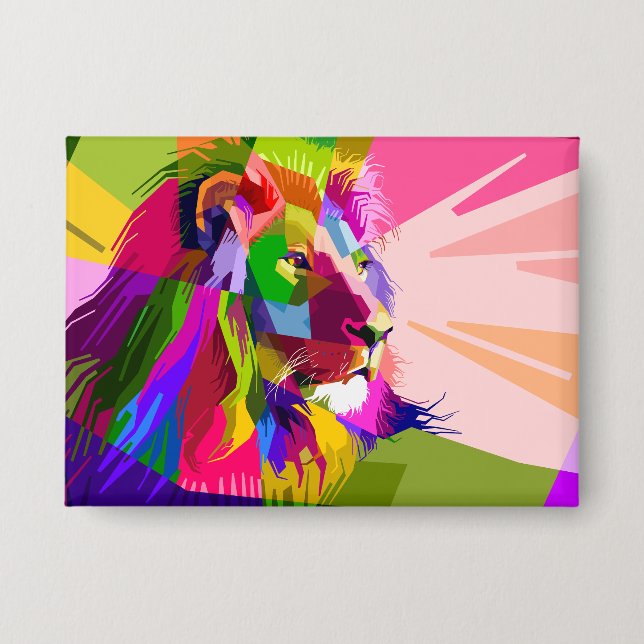 Lion Colourful Prismatic Pop Art Design (Front)