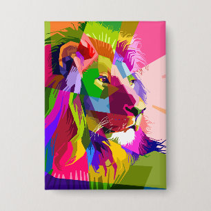 Lion Colourful Prismatic Pop Art Design-62501