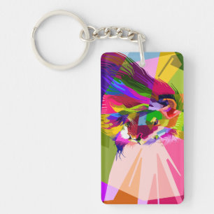 Lion Colourful Prismatic Pop Art Design-62501 Keychain