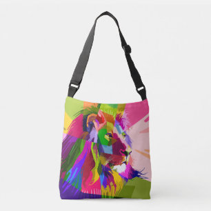 Lion Colourful Prismatic Pop Art Design-6250 Crossbody Bag