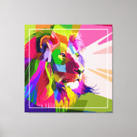 Lion Colourful Prismatic Pop Art Design