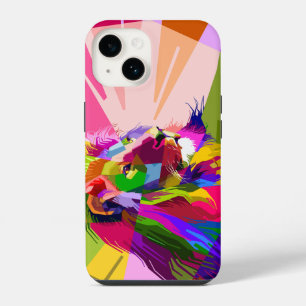Lion Colourful Prismatic Pop Art Design iPhone 14 Case