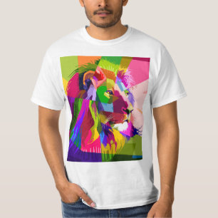 Lion Colourful Prismatic Pop Art Design T-Shirt