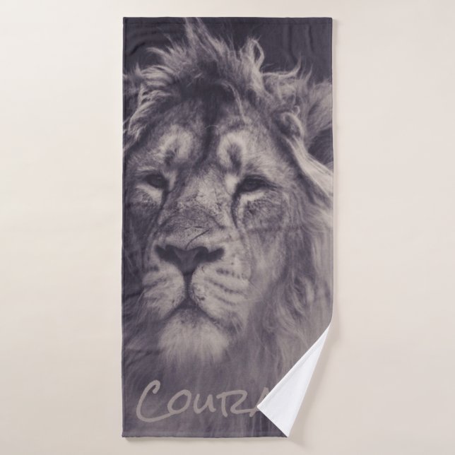 Lion Courage King of the Jungle Bath Towel (Bath Towel)