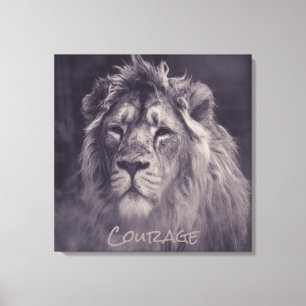 Lion Courage King of the Jungle Canvas Print