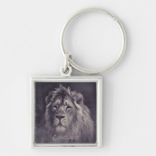 Lion Courage King of the Jungle Keychain