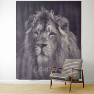 Lion Courage King of the Jungle Tapestry