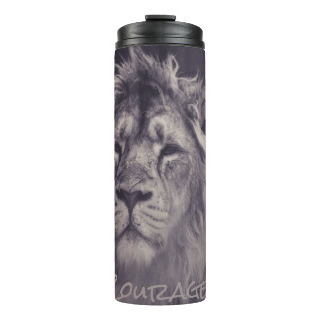Lion Courage King of the Jungle Thermal Tumbler (Front)