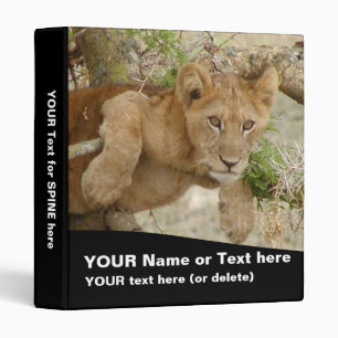 Lion Cub Binder 1" (customize text & pictures)