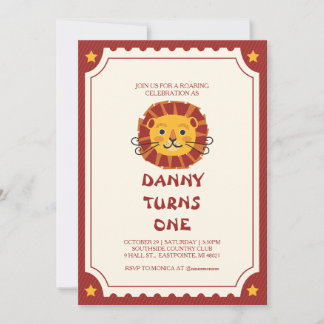 Lion Cub Birthday Bash: Whimsical Party Invitation