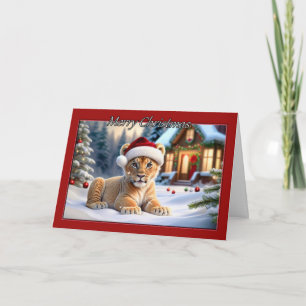 Lion Cub Christmas Card