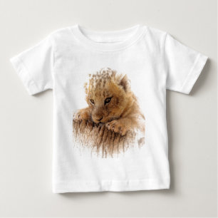Lion cub close cute eyes lookout baby T-Shirt