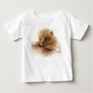 Lion cub close cute eyes lookout baby T-Shirt