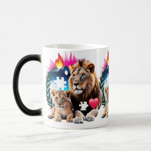 Lion Cub Emotional Elements Color Morphing Mug