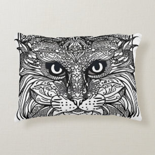 Lion Cub Face Accent Pillow