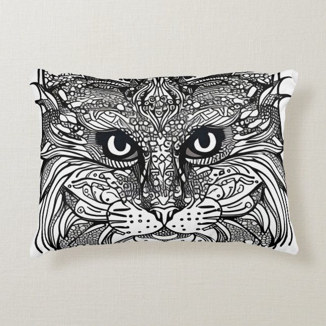 Lion Cub Face Accent Pillow (Front)