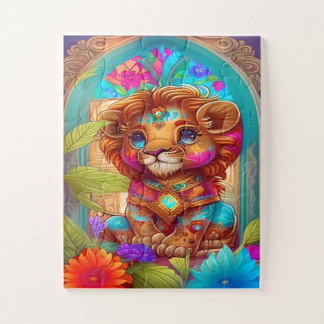 Lion Cub Jigsaw Puzzle (Vertical)