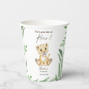 Lion cub kids Birthday  Paper Cups