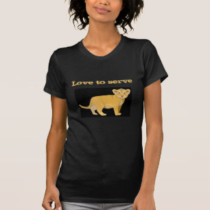 Lion cub king love to serve black yellow T-Shirt