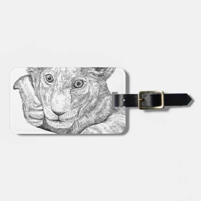 Lion Cub Luggage Tag (Front Horizontal)