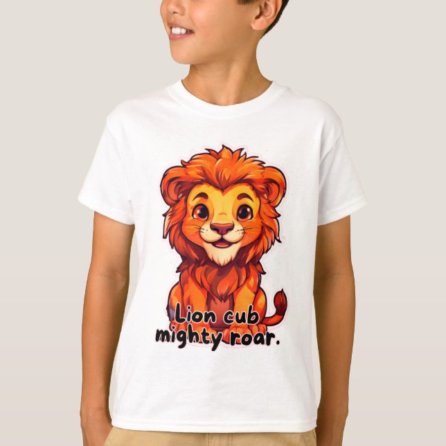 lion cub mighty roar  T-Shirt (Front)