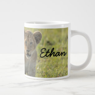 Lion Cub Personalize Name Seriously Large Coffee Mug