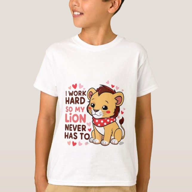 Lion Cub souriant - Joli T-shirt Lion Bébé (Devant)
