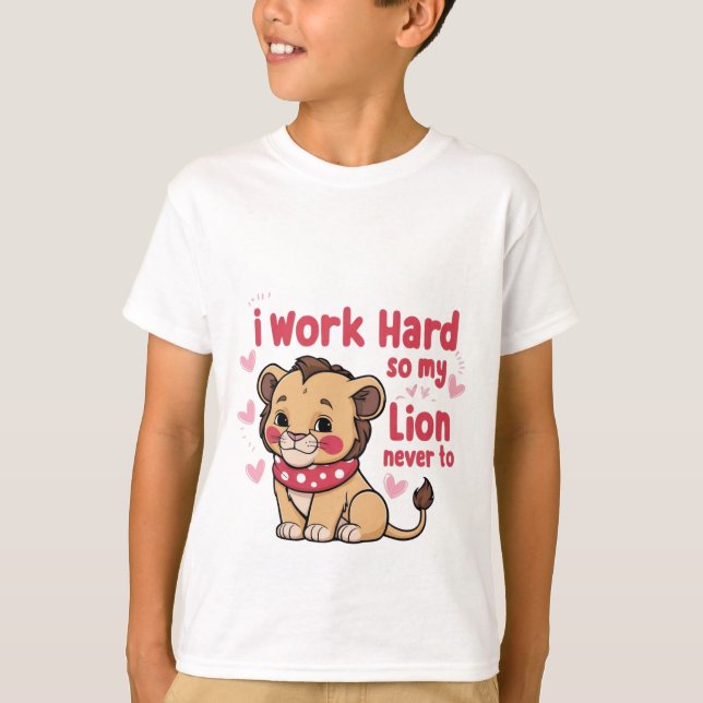 Lion Cub souriant - Joli T-shirt Lion Bébé (Devant)