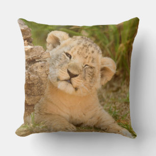 Lion Cub Throw Pillow