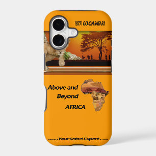 Lion Cub & Tribe under Tree & Africa Collage