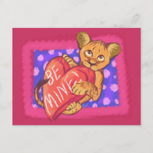Lion Cub Valentine Postcard