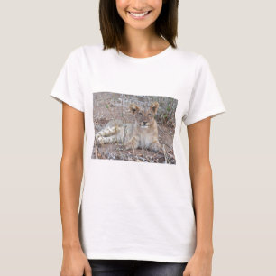 Lion Cub With A Sweet, Innocent Gaze. T-Shirt