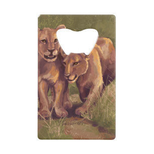 Lion Cubs Credit Card Bottle Opener