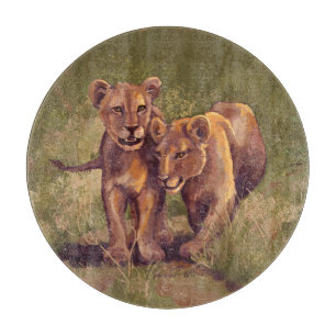 Lion Cubs Cutting Board