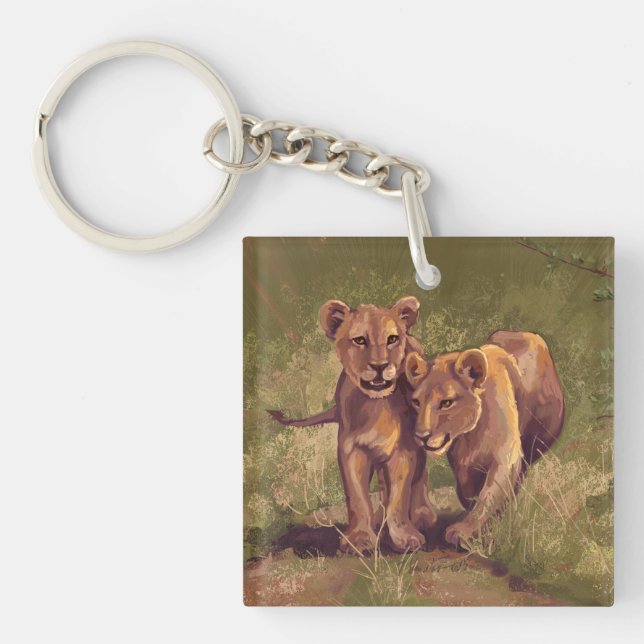 Lion Cubs Keychain (Front)
