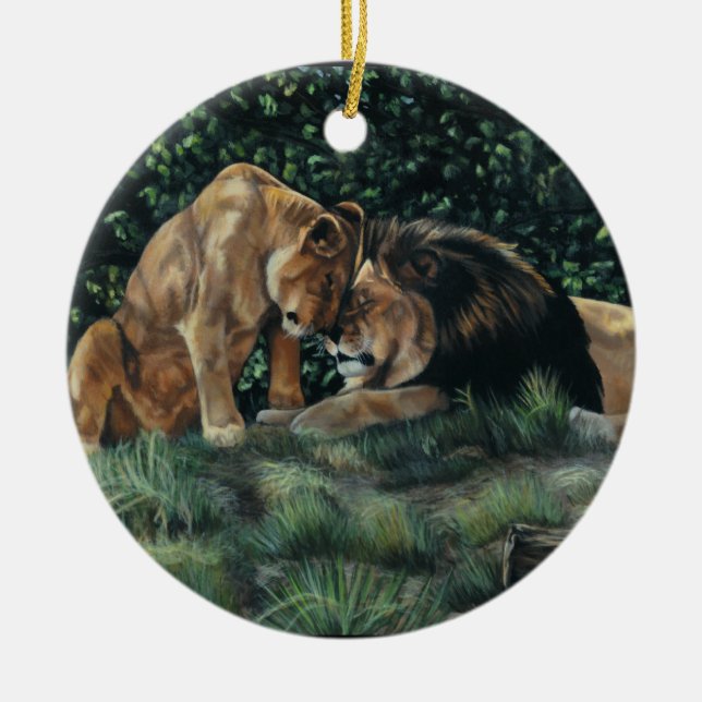 Lion Cuddle Ornament (Front)