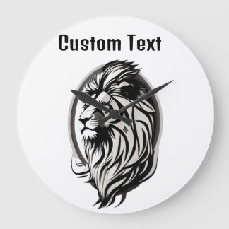 lion customizable large clock