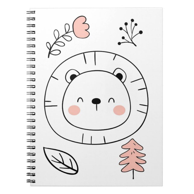 Lion Cute Lion Hand Drawn Notebook (Front)