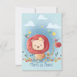 Lion Cute Lion Prince Thank You Card