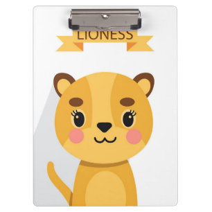 Lion Cute Lioness Clipboard