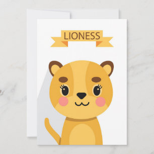 Lion Cute Lioness Thank You Card
