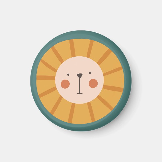 Lion Cute Orange Magnet (Front)