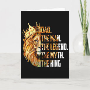 Lion Dad The Man The Myth The Legend Grandpa Fathe Card