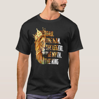 Lion Dad The Man The Myth The Legend Grandpa Fathe T-Shirt
