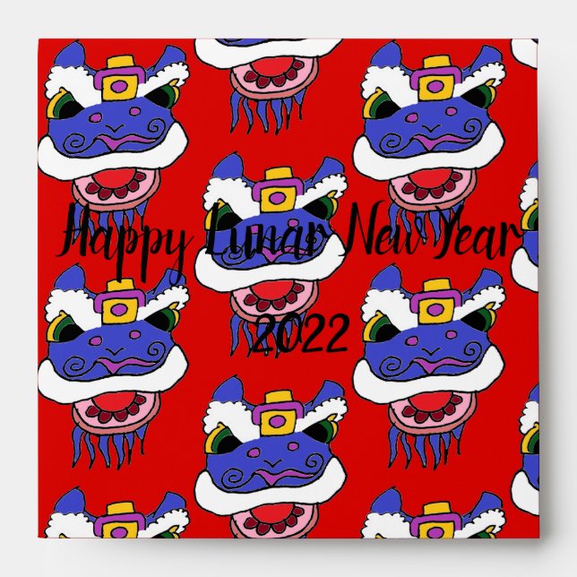 Lion Dance Ang Pao Envelope (Front)