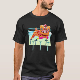 Lion Dance Head Festival Happy Chinese New Year T-Shirt